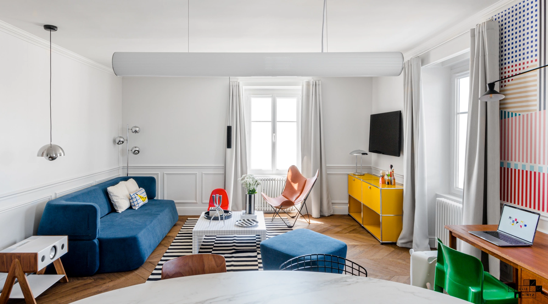 Projet Duguay-Trouin • rénovation complète d'un appartement à Saint-Malo : vue du séjour