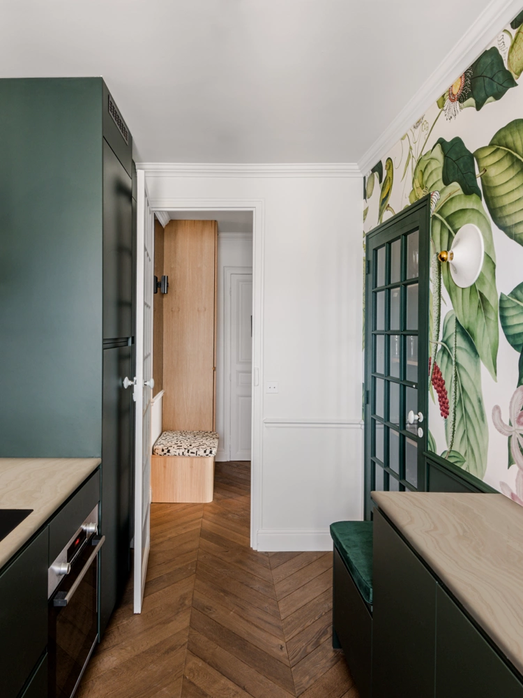 Projet Duguay-Trouin • rénovation d'un appartement à Saint-Malo : vue de la cuisine