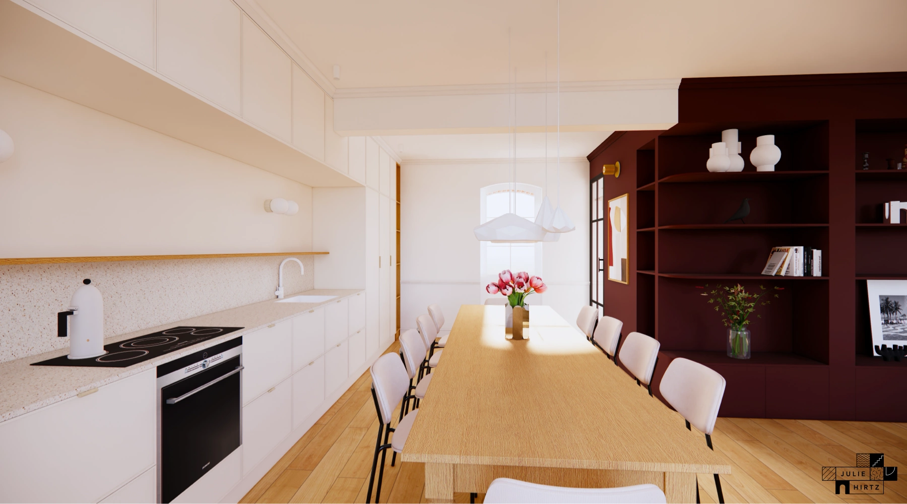 Projet Lucet • Rénovation d'une maison familiale à Saint-Malo : vue de la cuisine