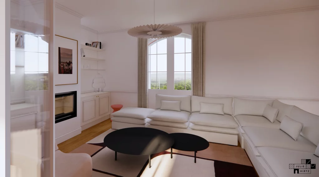 Projet Lucet • Rénovation d'une maison familiale à Saint-Malo : vue du séjour