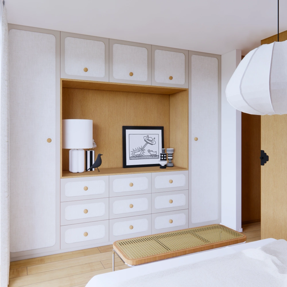 Architecte d'intérieur à Dinard : Création d'un meuble sur mesure pour une chambre parentale